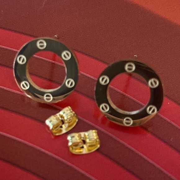 New CARTIER collection yellow gold tone Love earnings ⭐️⭐️⭐️⭐️ - Picture 8 of 13